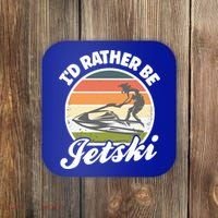 Id Rather Be Jetski Jet Skiing Fan Funny Jetski Cute Gift Coaster thumb 0
