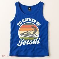 Id Rather Be Jetski Jet Skiing Fan Funny Jetski Cute Gift Tank Top thumb 2