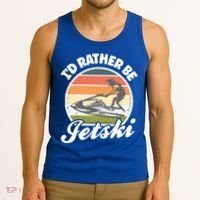 Id Rather Be Jetski Jet Skiing Fan Funny Jetski Cute Gift Tank Top thumb 3