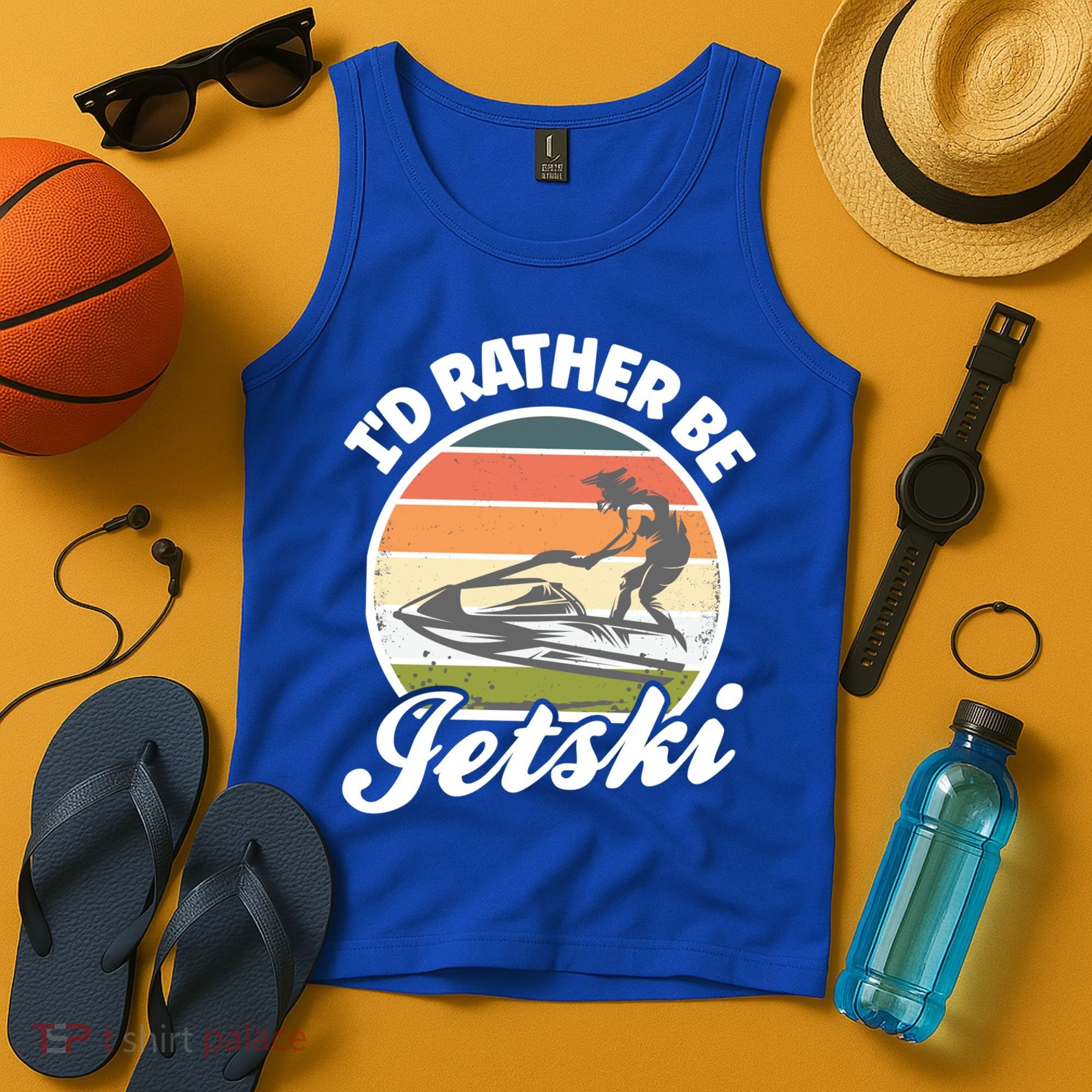 Id Rather Be Jetski Jet Skiing Fan Funny Jetski Cute Gift Tank Top