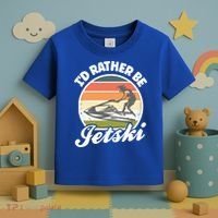 Id Rather Be Jetski Jet Skiing Fan Funny Jetski Cute Gift Toddler T-Shirt thumb 3