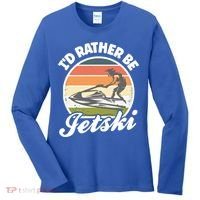 Id Rather Be Jetski Jet Skiing Fan Funny Jetski Cute Gift Women's Long Sleeve Shirt thumb 0