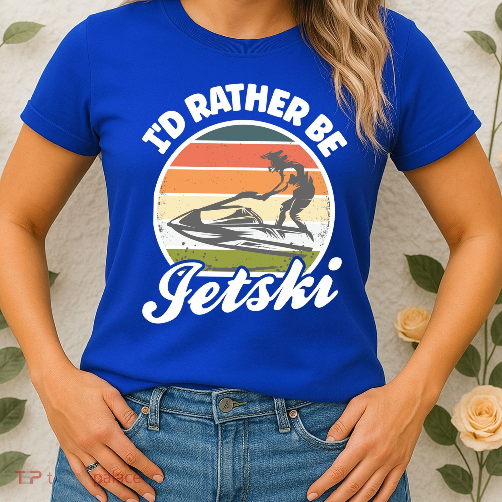 Id Rather Be Jetski Jet Skiing Fan Funny Jetski Cute Gift Women's T-Shirt