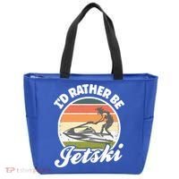 Id Rather Be Jetski Jet Skiing Fan Funny Jetski Cute Gift Tote Bag thumb 0