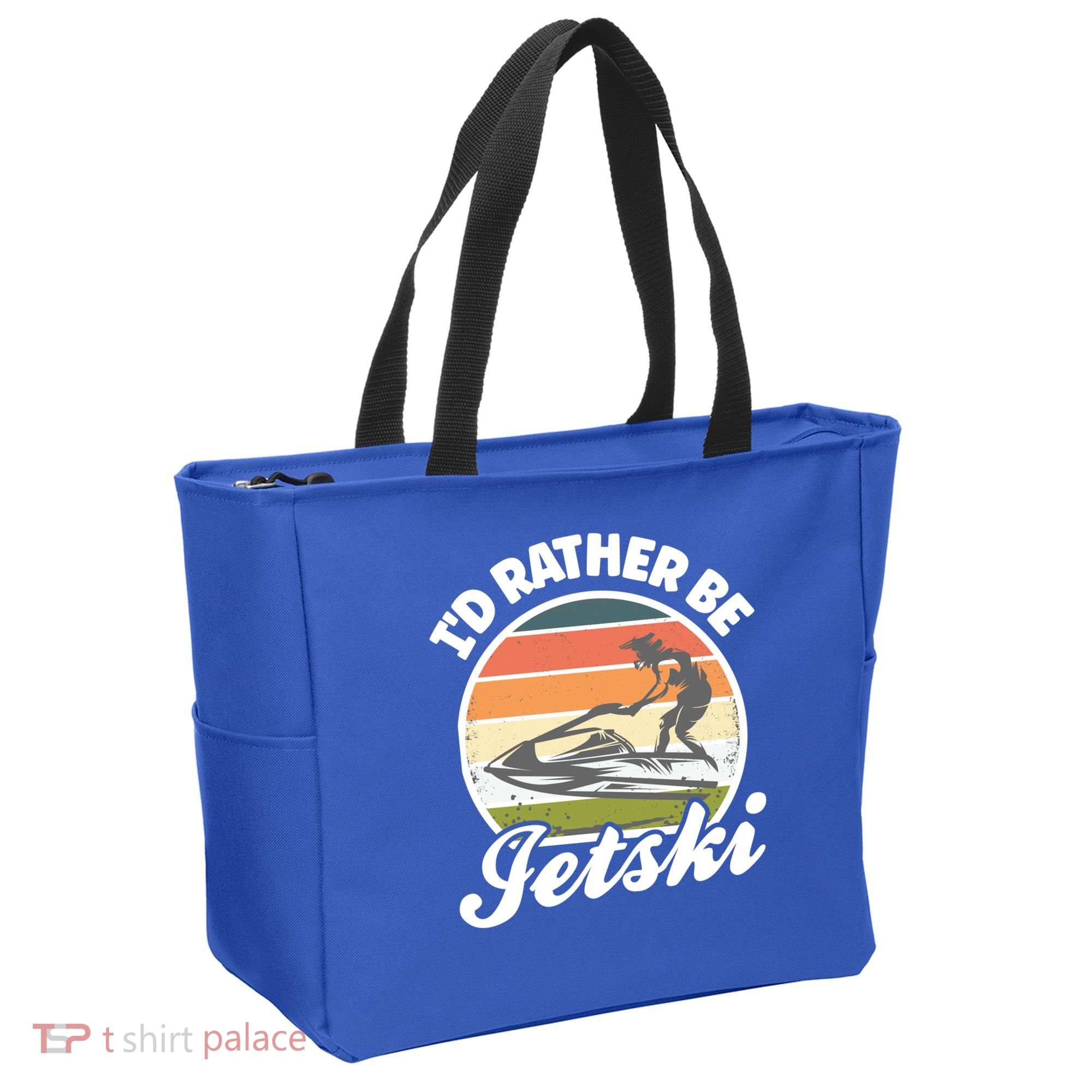Id Rather Be Jetski Jet Skiing Fan Funny Jetski Cute Gift Tote Bag