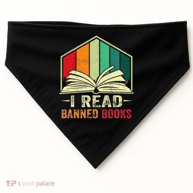 I Read Banned Books Week Librarian Freedom Reader Nerd USA-Made Doggie Bandana