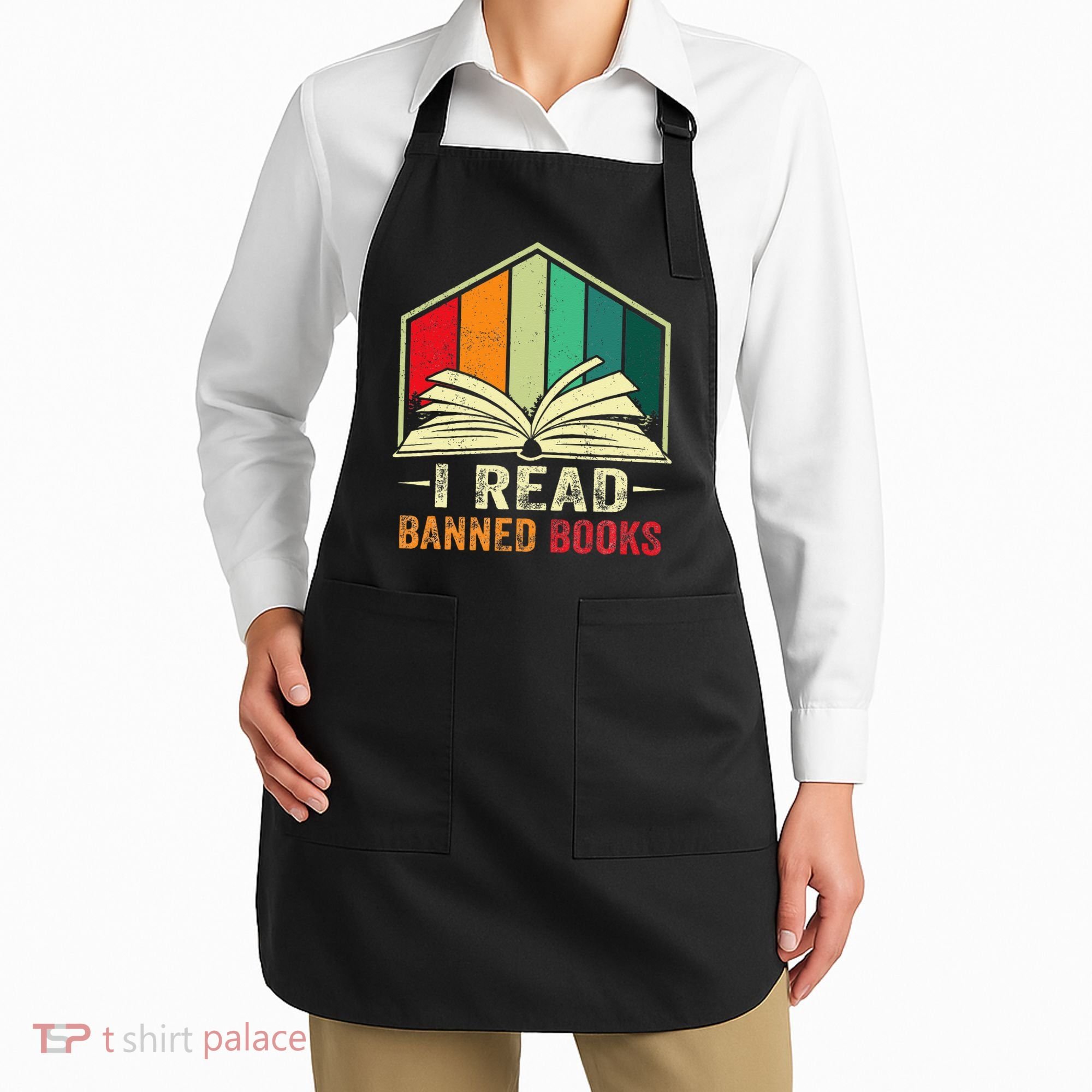 I Read Banned Books Week Librarian Freedom Reader Nerd Apron