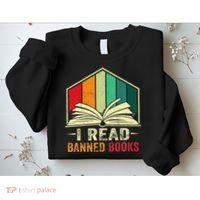 I Read Banned Books Week Librarian Freedom Reader Nerd Sweatshirt thumb 2