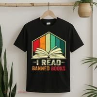 I Read Banned Books Week Librarian Freedom Reader Nerd T-Shirt thumb 2