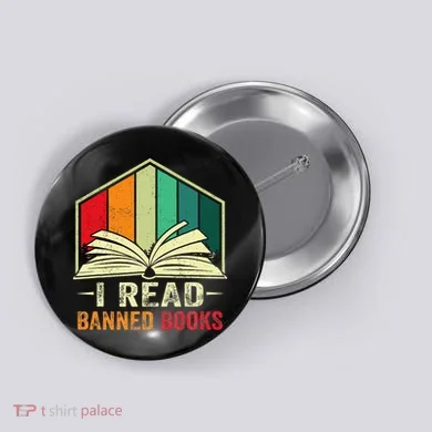 I Read Banned Books Week Librarian Freedom Reader Nerd Button