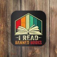 I Read Banned Books Week Librarian Freedom Reader Nerd Coaster thumb 0