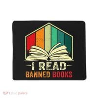 I Read Banned Books Week Librarian Freedom Reader Nerd Mousepad thumb 0