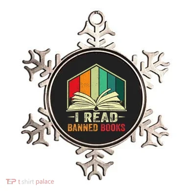 I Read Banned Books Week Librarian Freedom Reader Nerd Ornament