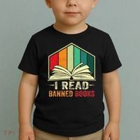 I Read Banned Books Week Librarian Freedom Reader Nerd Toddler T-Shirt thumb 2