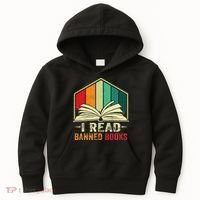 I Read Banned Books Week Librarian Freedom Reader Nerd Kids Hoodie thumb 0