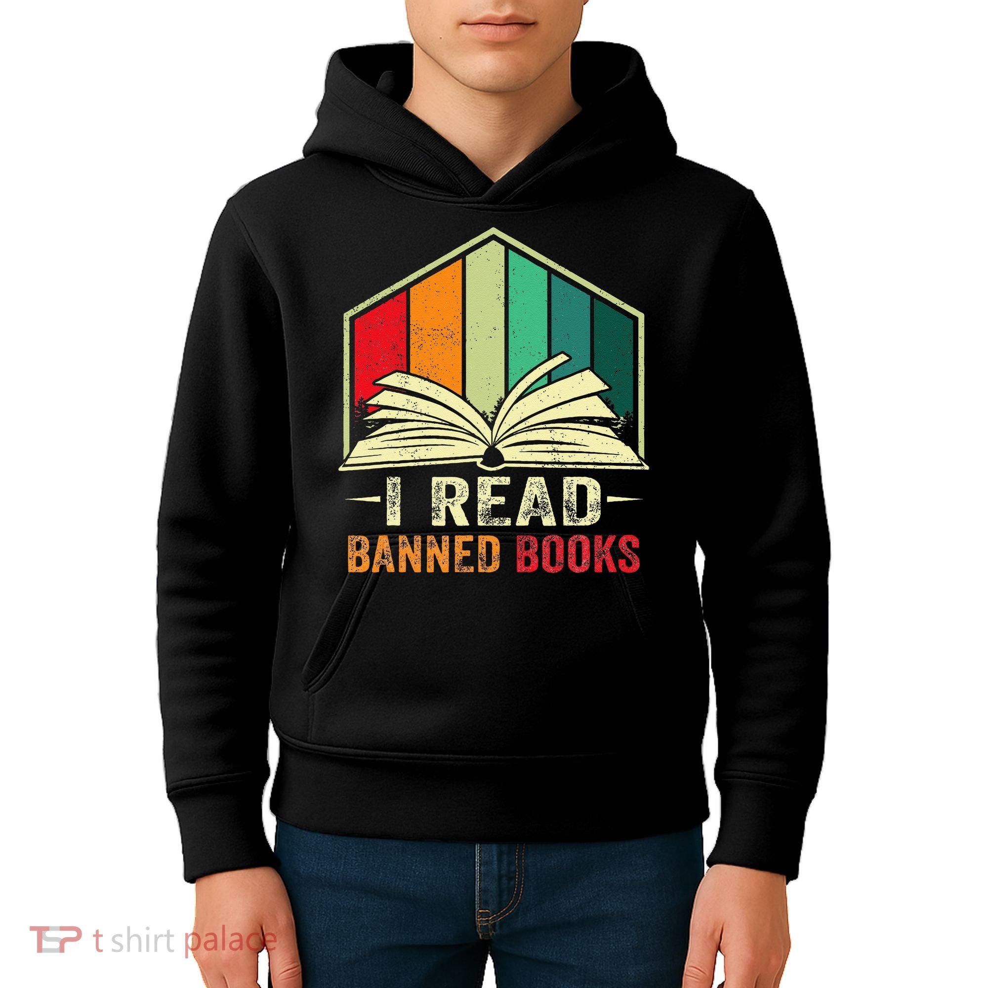 I Read Banned Books Week Librarian Freedom Reader Nerd Kids Hoodie