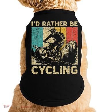 ID Rather Be Cycling Bicycle Riding Cyclist Doggie Tank