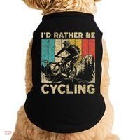 ID Rather Be Cycling Bicycle Riding Cyclist Doggie Tank thumb 0