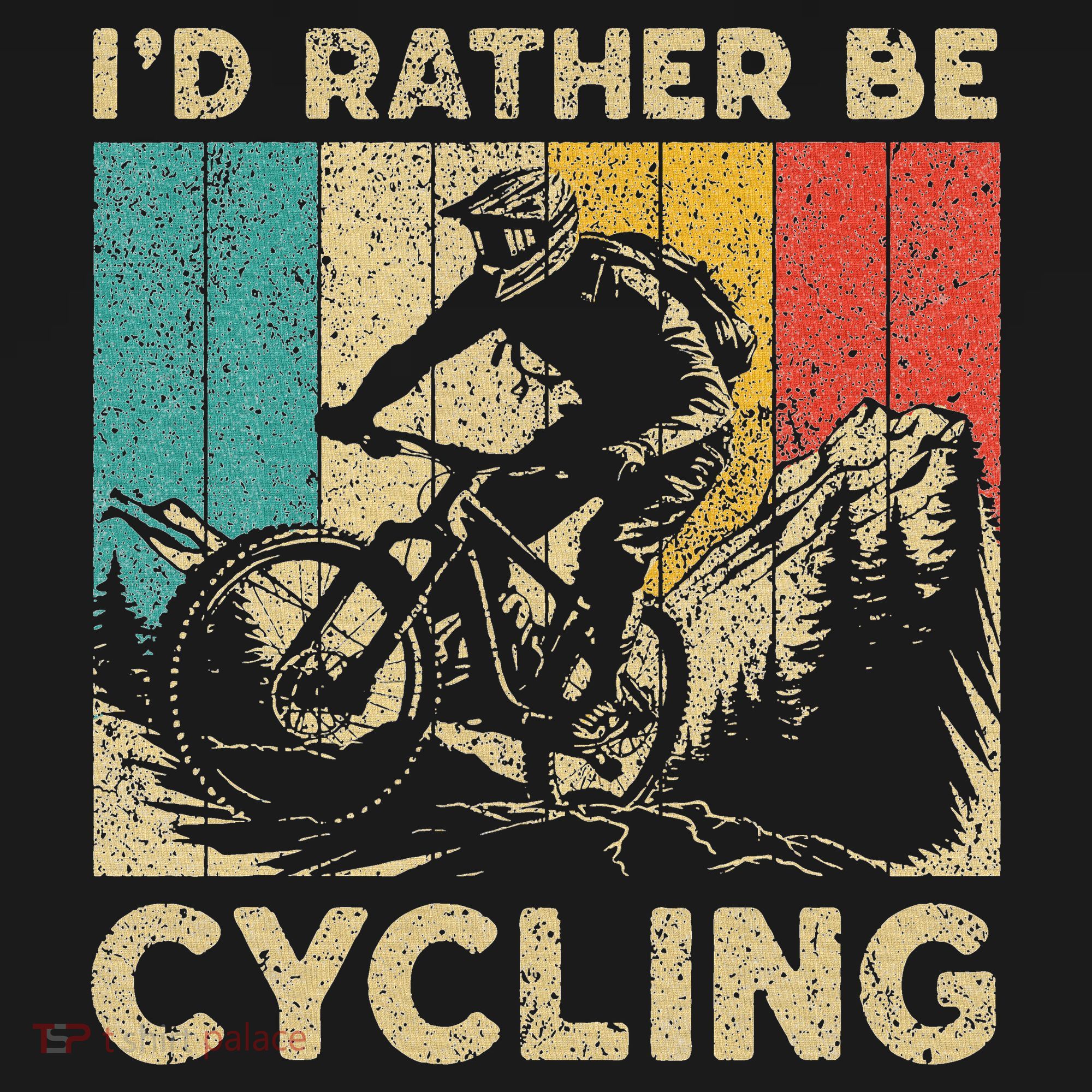 ID Rather Be Cycling Bicycle Riding Cyclist USA-Made Doggie Bandana