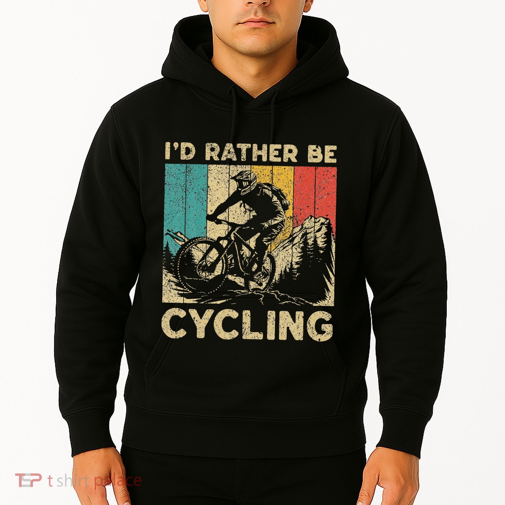 ID Rather Be Cycling Bicycle Riding Cyclist Hoodie