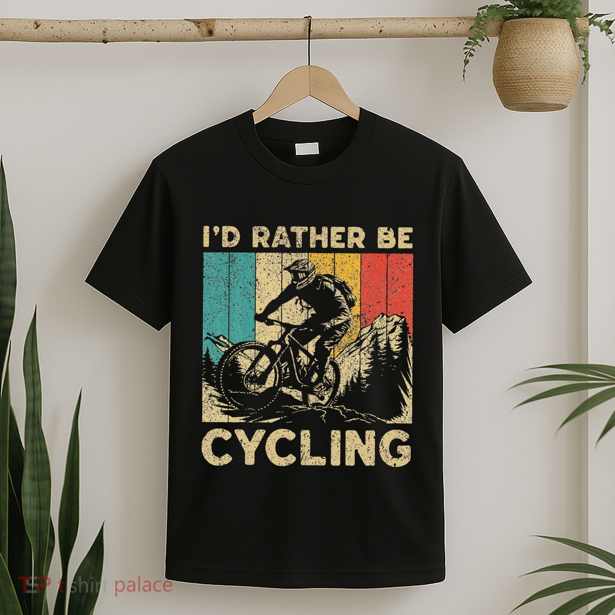 ID Rather Be Cycling Bicycle Riding Cyclist T-Shirt