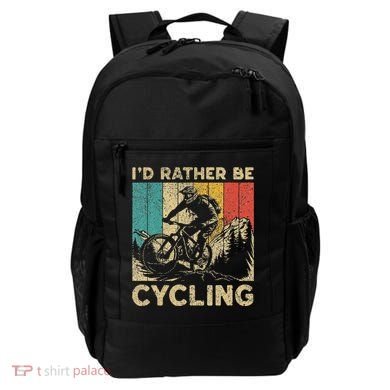 ID Rather Be Cycling Bicycle Riding Cyclist Backpack
