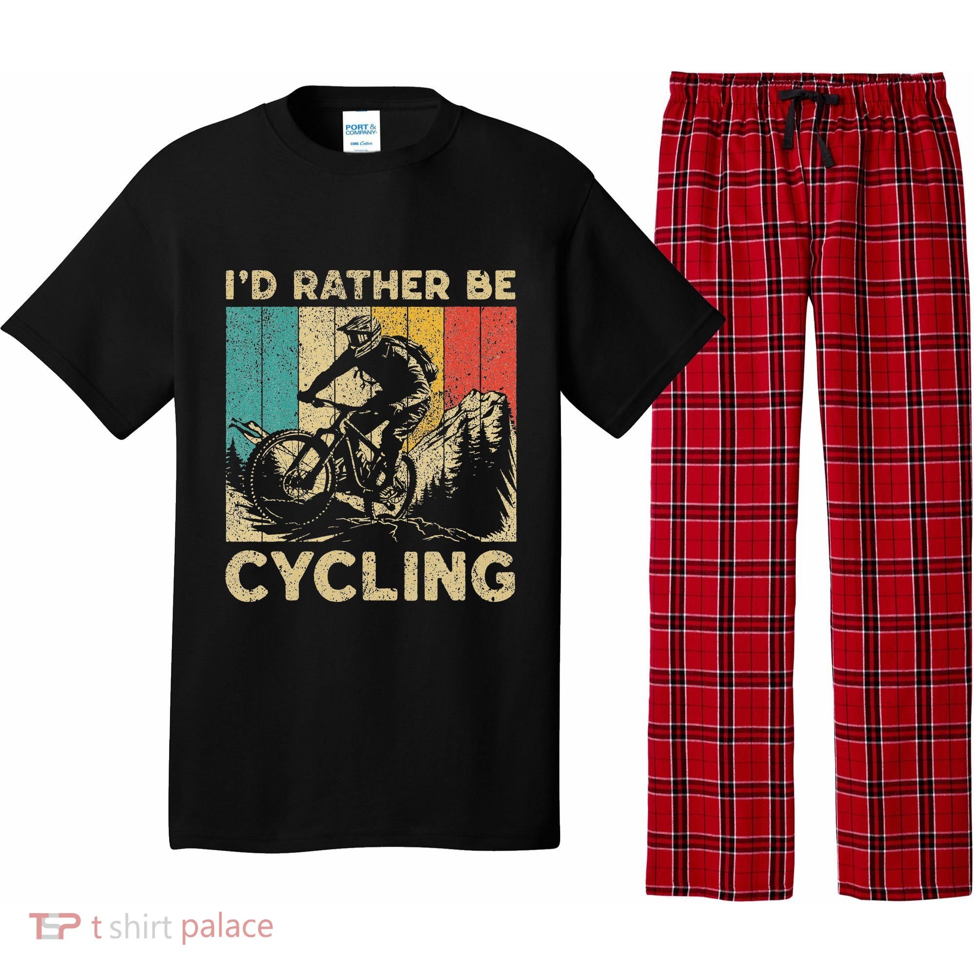 ID Rather Be Cycling Bicycle Riding Cyclist Pajama Set