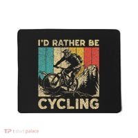 ID Rather Be Cycling Bicycle Riding Cyclist Mousepad thumb 0