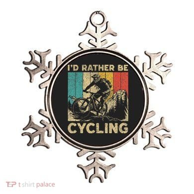 ID Rather Be Cycling Bicycle Riding Cyclist Ornament