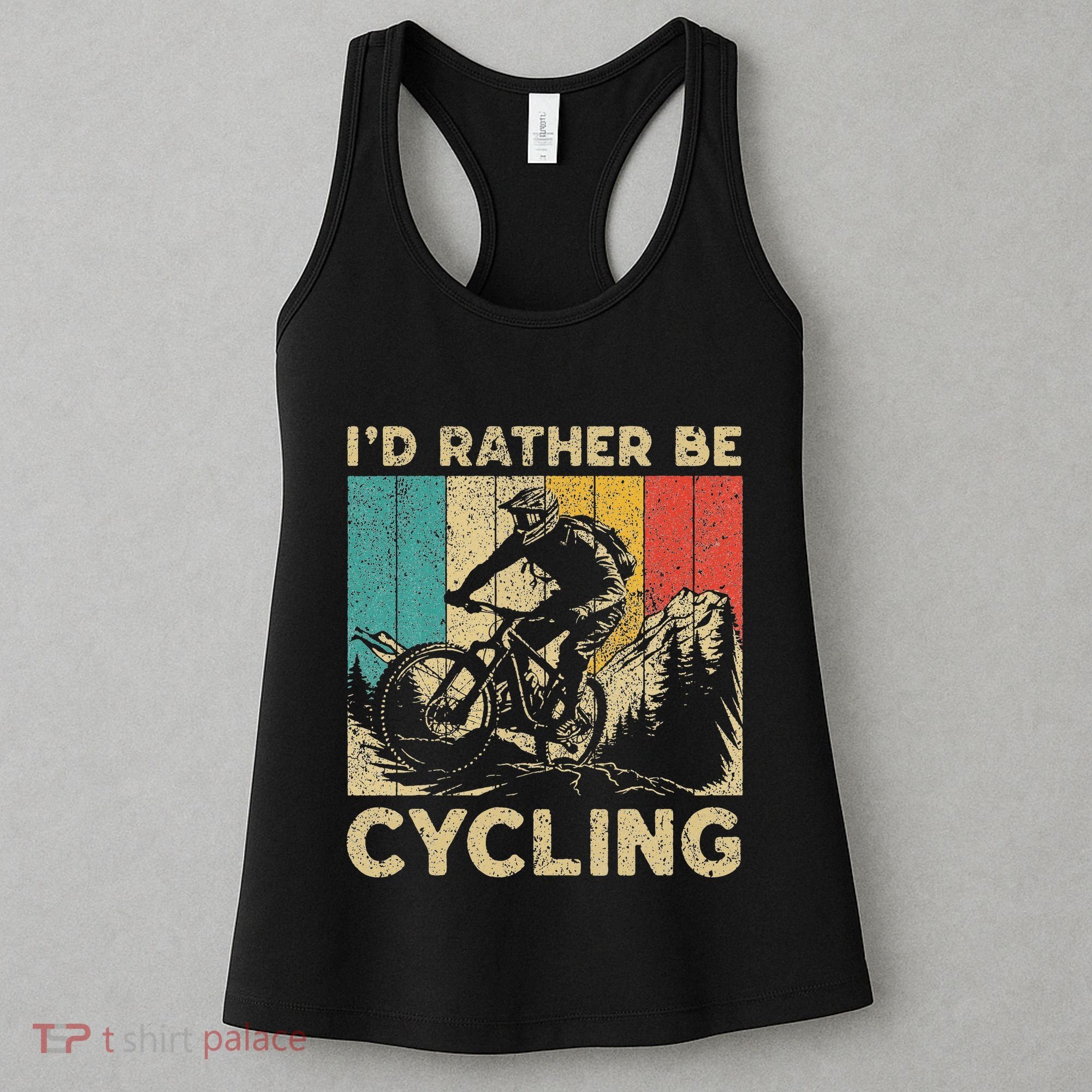 ID Rather Be Cycling Bicycle Riding Cyclist Women's Tank Top