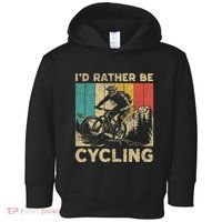 ID Rather Be Cycling Bicycle Riding Cyclist Toddler Hoodie thumb 0