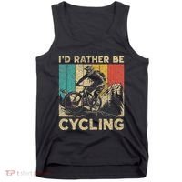 ID Rather Be Cycling Bicycle Riding Cyclist Tank Top thumb 0