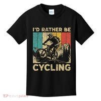 ID Rather Be Cycling Bicycle Riding Cyclist Kids T-Shirt thumb 0