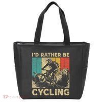 ID Rather Be Cycling Bicycle Riding Cyclist Tote Bag thumb 0