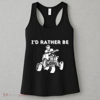 ID Rather Be Riding Quad Bikes Quad Biker Atv 4 Wheeler Women's Tank Top thumb 3