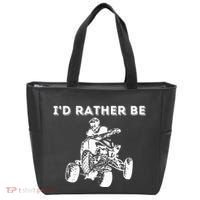 ID Rather Be Riding Quad Bikes Quad Biker Atv 4 Wheeler Tote Bag thumb 0