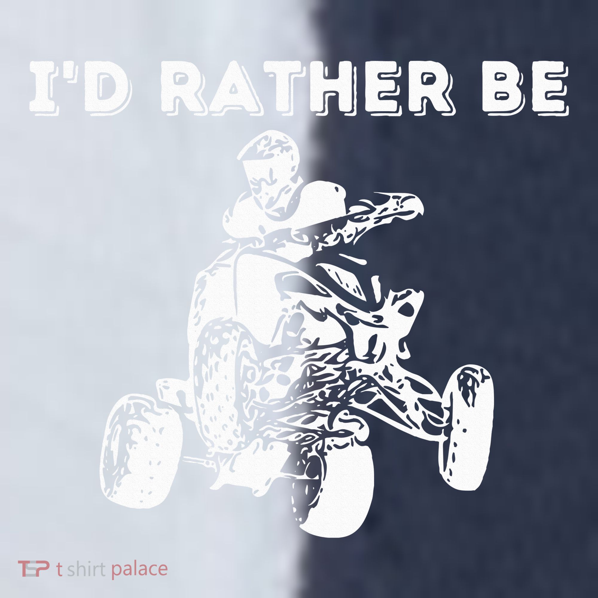 ID Rather Be Riding Quad Bikes Quad Biker Atv 4 Wheeler Sport-Tek Competitor United Soccer Jersey