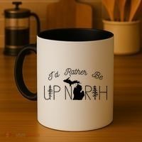 ID Rather Be Up North In Michigan Gift Coffee Mug thumb 4