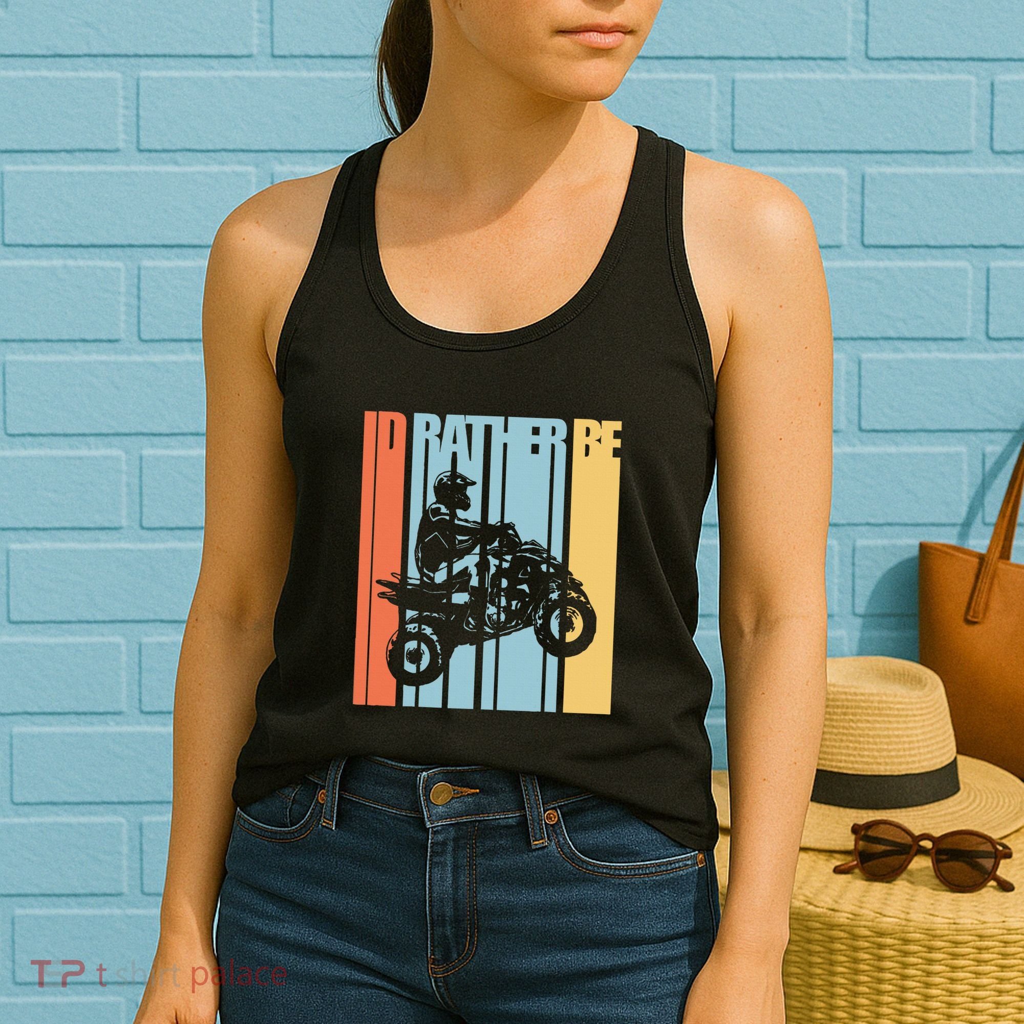 Id Rather Be Riding Quad Bikes Atv Brap Women's Tank Top