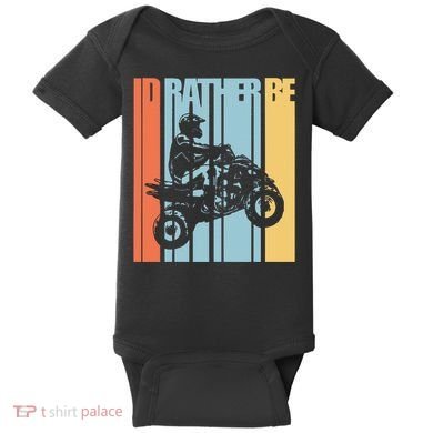 Id Rather Be Riding Quad Bikes Atv Brap Baby Bodysuit