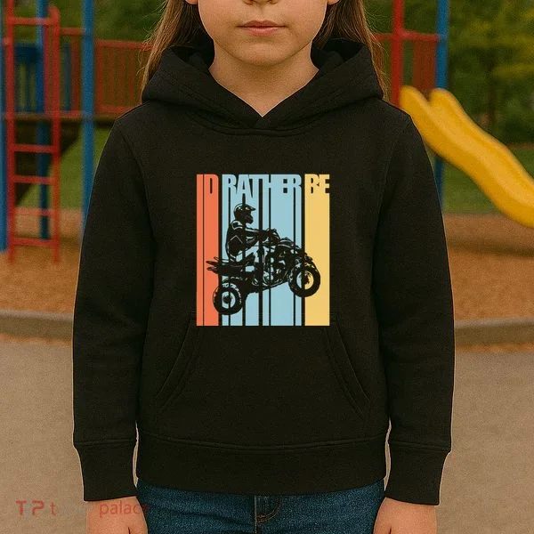 Id Rather Be Riding Quad Bikes Atv Brap Kids Hoodie