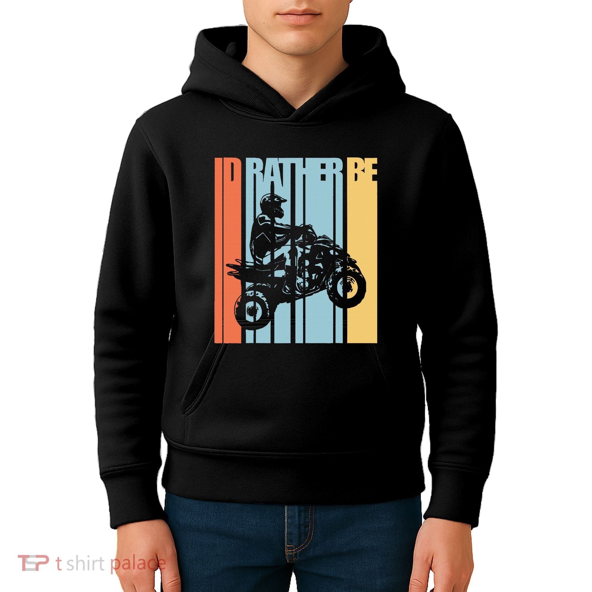 Id Rather Be Riding Quad Bikes Atv Brap Kids Hoodie
