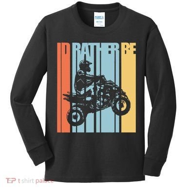 Id Rather Be Riding Quad Bikes Atv Brap Kids Long Sleeve Shirt