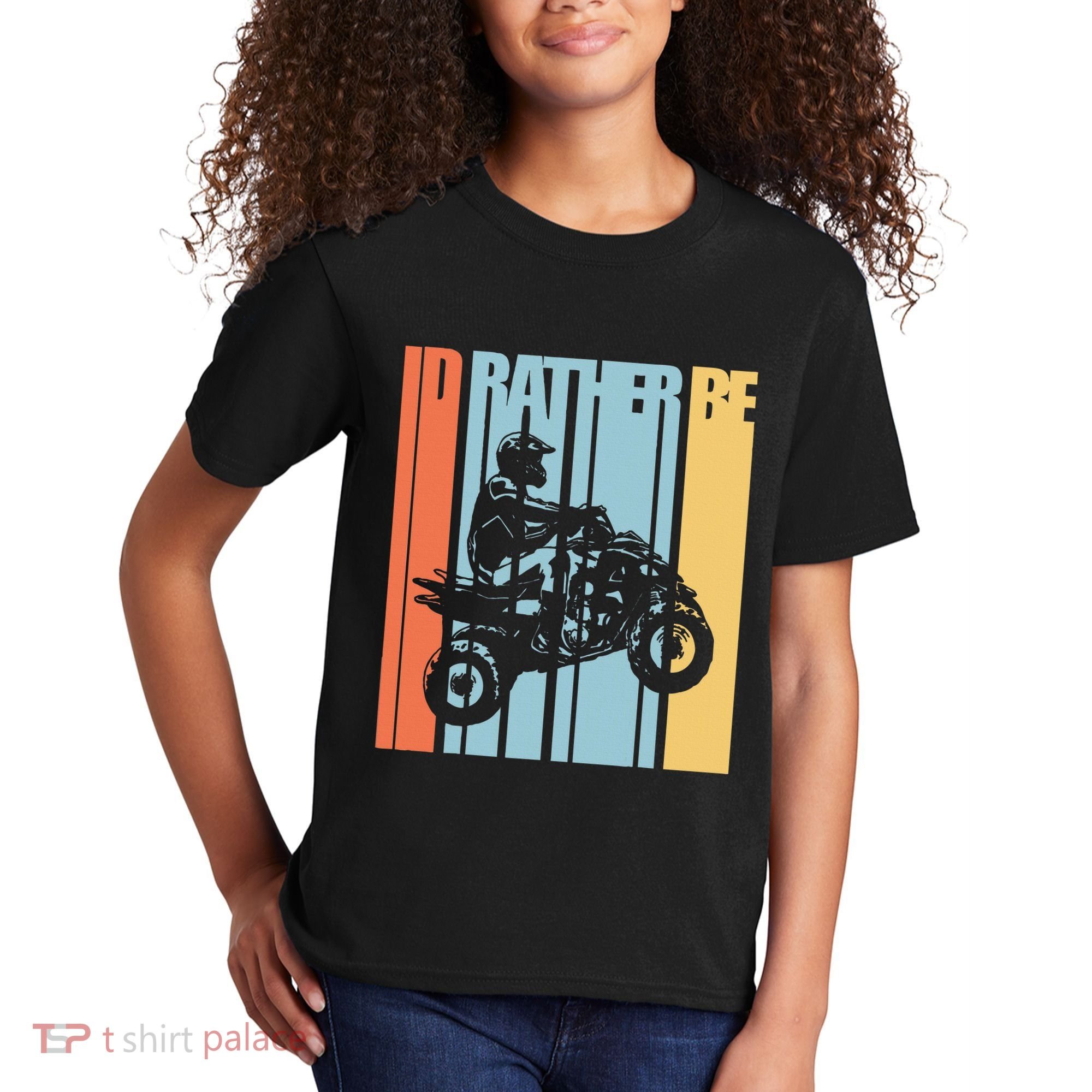 Id Rather Be Riding Quad Bikes Atv Brap Kids T-Shirt