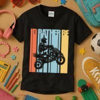 Id Rather Be Riding Quad Bikes Atv Brap Kids T-Shirt thumb 3