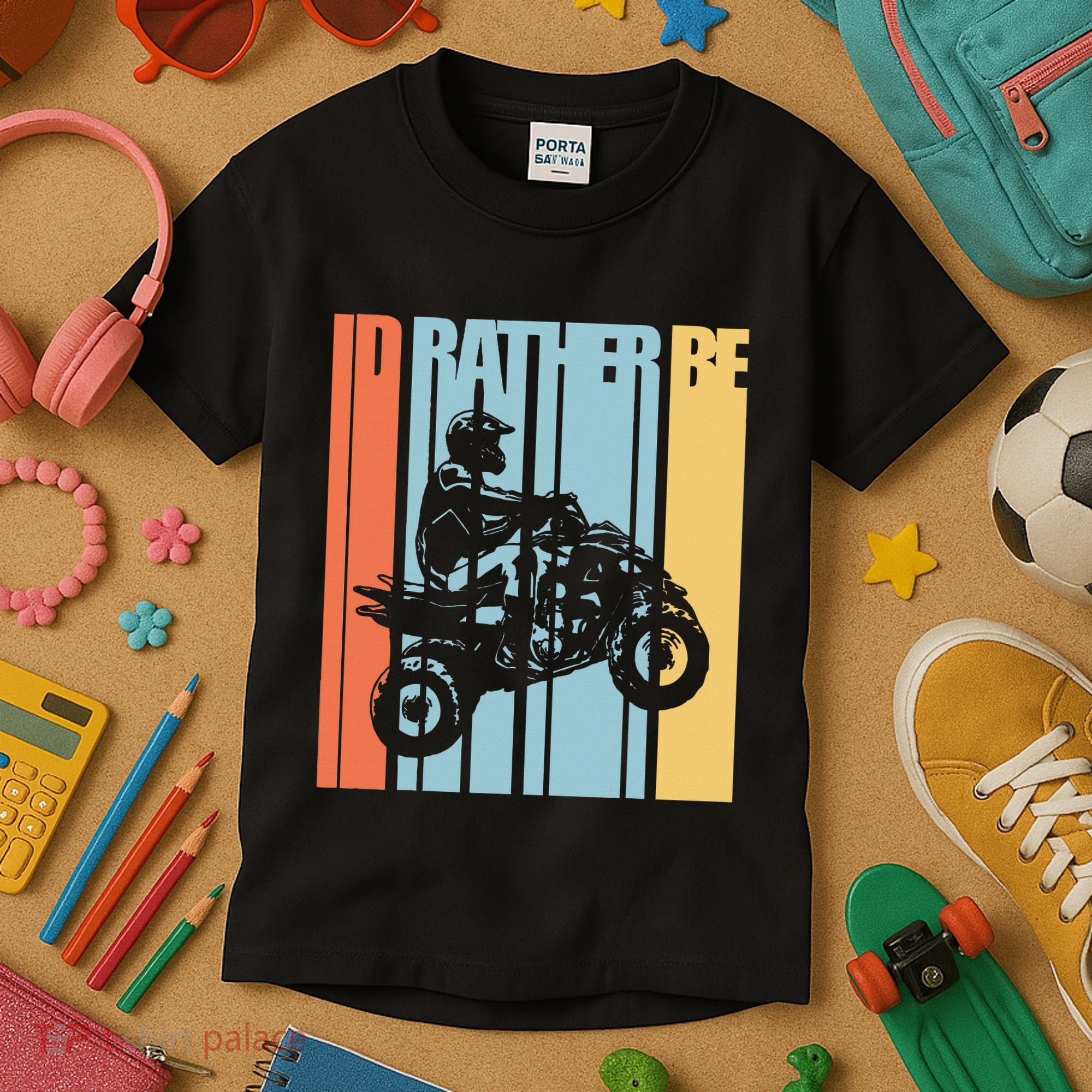 Id Rather Be Riding Quad Bikes Atv Brap Kids T-Shirt