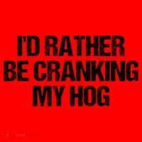 ID Rather Be Cranking My Hog Funny Saying Sarcastic Santa Hat thumb 1
