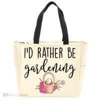 Id Rather Be Gardening Funny Gardener Tote Bag thumb 0