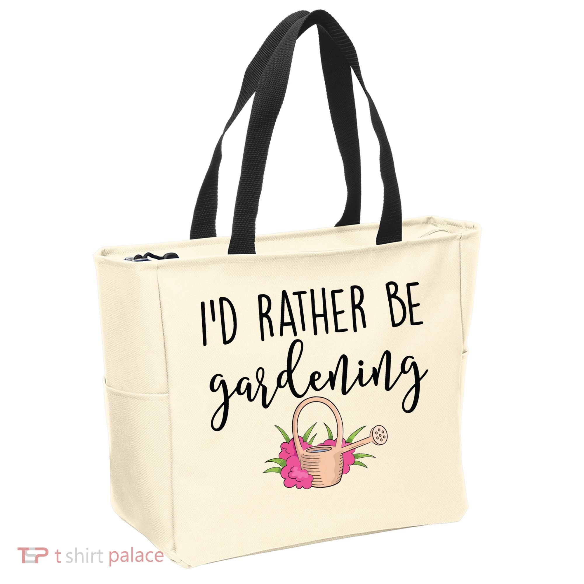 Id Rather Be Gardening Funny Gardener Tote Bag