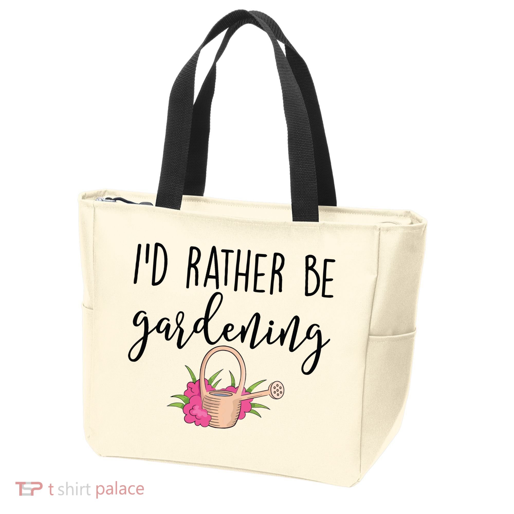 Id Rather Be Gardening Funny Gardener Tote Bag